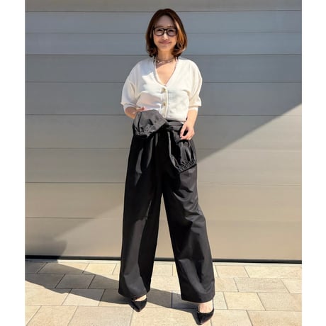west roll pants・black