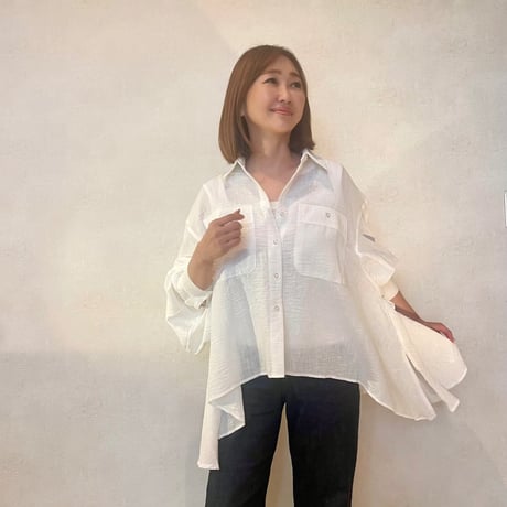 airy shirt・White