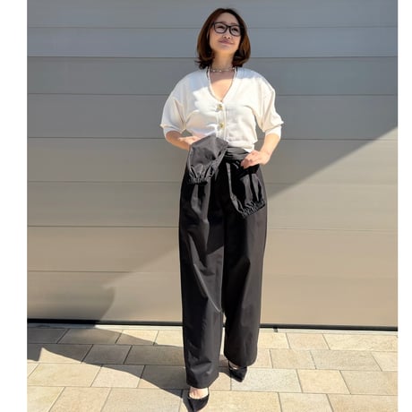 west roll pants・black