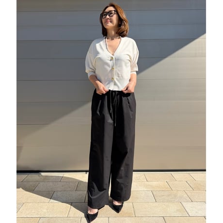 west roll pants・black
