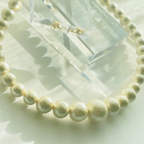 cotton perl necklace
