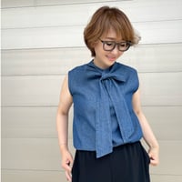 bowtie denim shirt