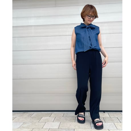 bowtie denim shirt