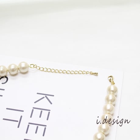 cotton perl necklace