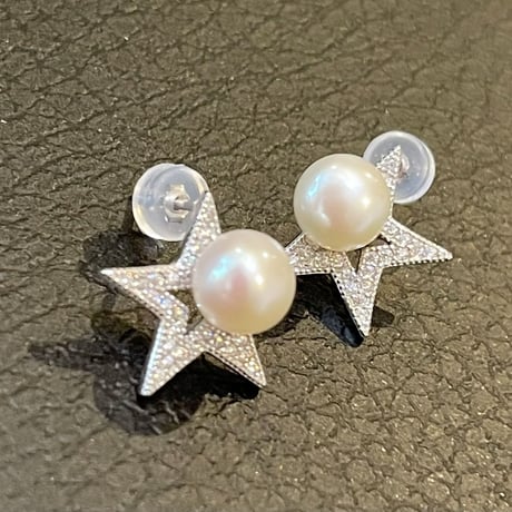 star perl pierce・silver