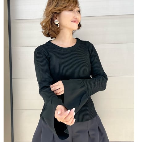 rib knit・black