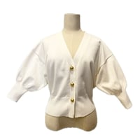 balloon cardigan・White