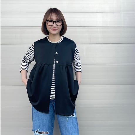 punch peplum gilet