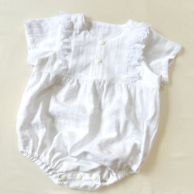 フリル半袖ロンパース（70㎝）ダウンロード型紙 | Baby&Kids Handmade