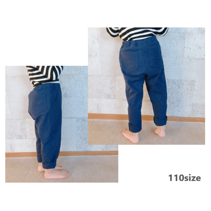 テーパードパンツ（110㎝）ダウンロード型紙 | Baby&Kids Handmade