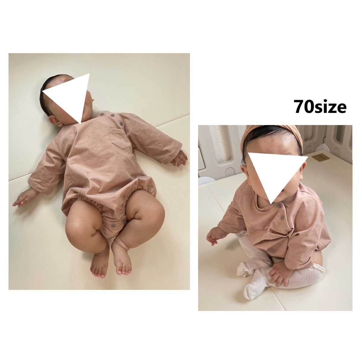 ラグランロンパース（90㎝）ダウンロード型紙 | Baby&Kids Handmade