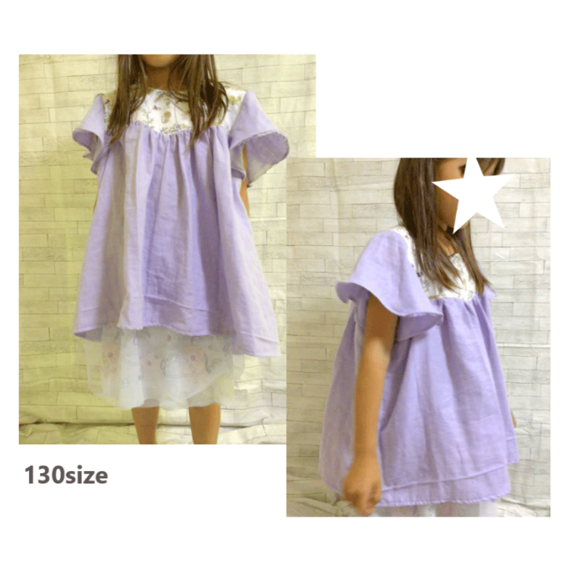 フレアブラウス（120㎝）ダウンロード型紙 | Baby&Kids Handmade