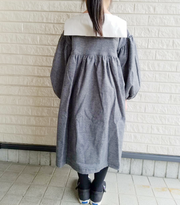 ぽわん袖ブラウス・ワンピース 襟・半袖パーツ（120㎝）ダウンロード 