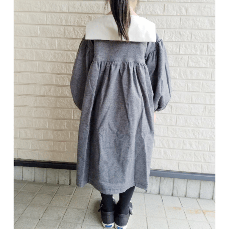 ぽわん袖ワンピース（110㎝）ダウンロード型紙 | Baby&Kids Handmade