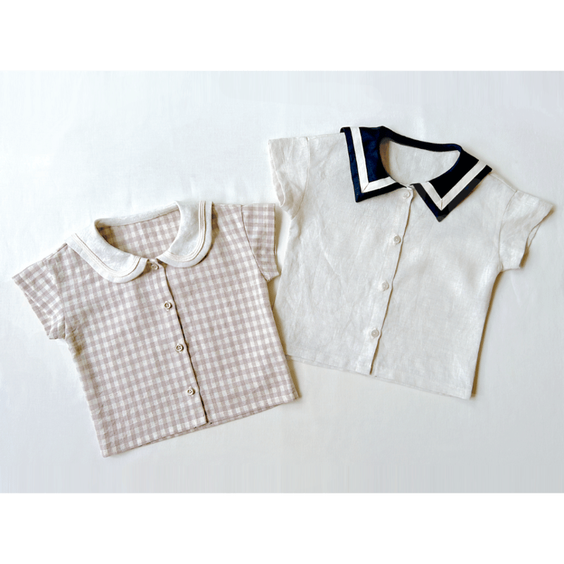 セーラーカラーシャツ（130㎝）ダウンロード型紙 | Baby&Kids Handmade