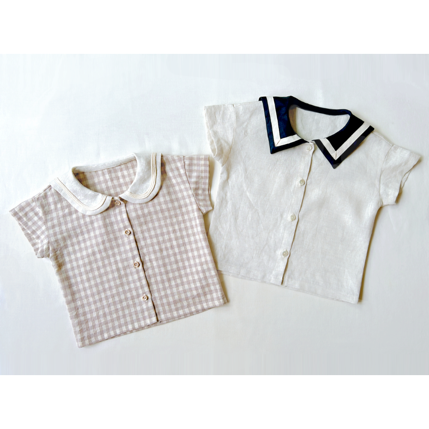 セーラーカラーシャツ（80㎝）ダウンロード型紙 | Baby&Kids Handmade
