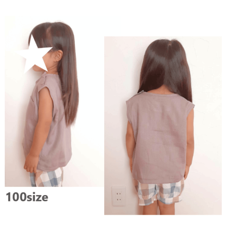 ノースリーブシャツ（130㎝）ダウンロード型紙 | Baby&Kids Handmade