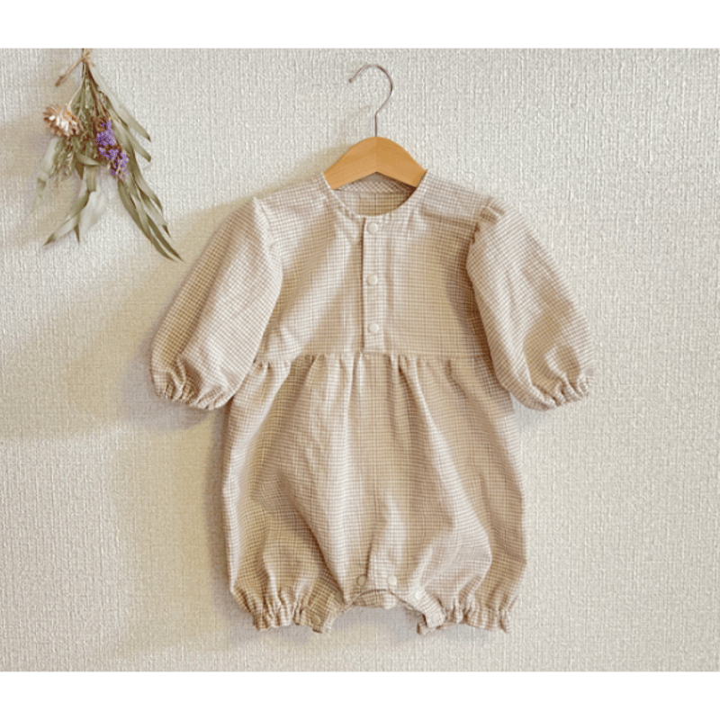 ぽわんそでロンパース（80㎝）ダウンロード型紙 | Baby&Kids Handmade