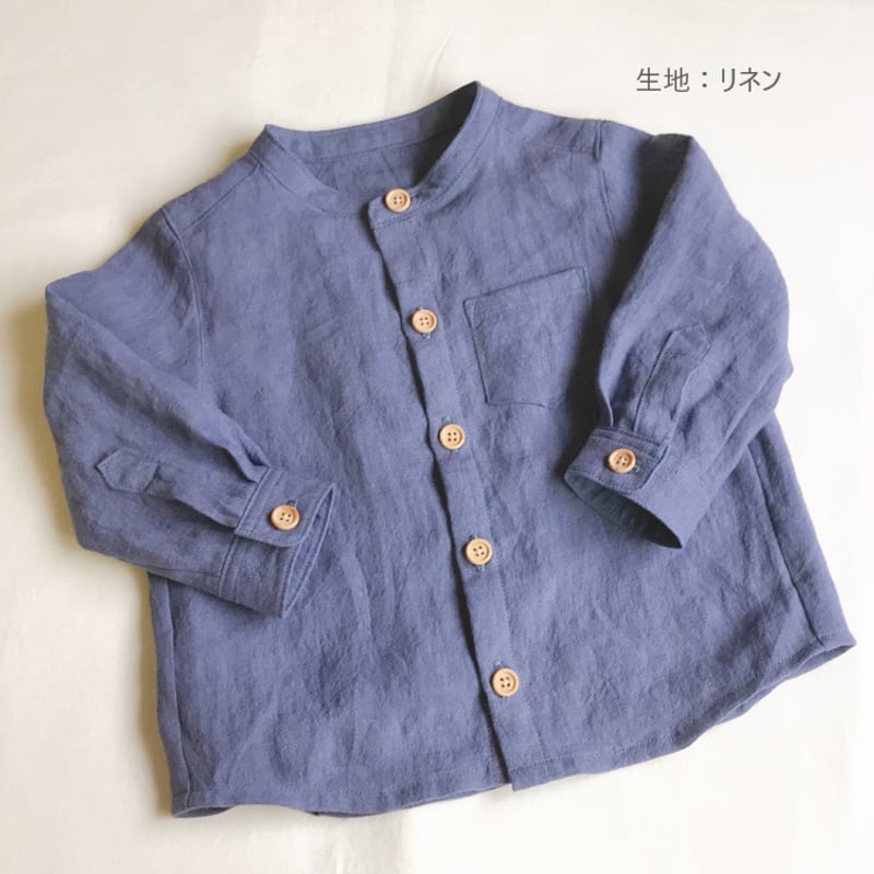 ノーカラーシャツ（100㎝）ダウンロード型紙 | Baby&Kids Handmade