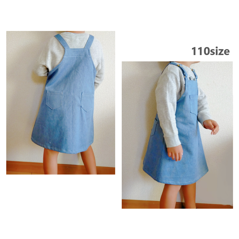 ジャンパースカート（120㎝）ダウンロード型紙 | Baby&Kids Handmade