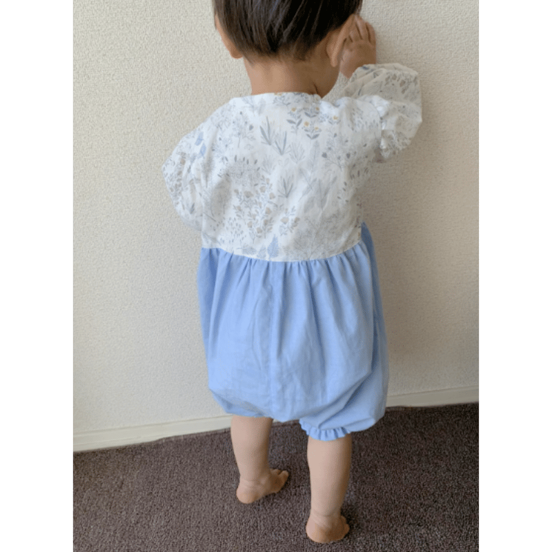 ぽわんそでロンパース（90㎝）ダウンロード型紙 | Baby&Kids