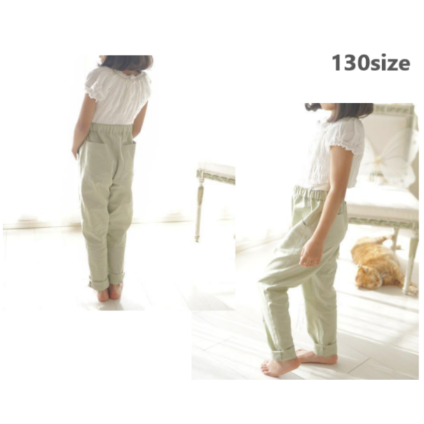 ハンドメイド テーパードパンツ スリムパンツ リネン100% ハンドメイド テーパードパンツ スリムパンツ リネン100%