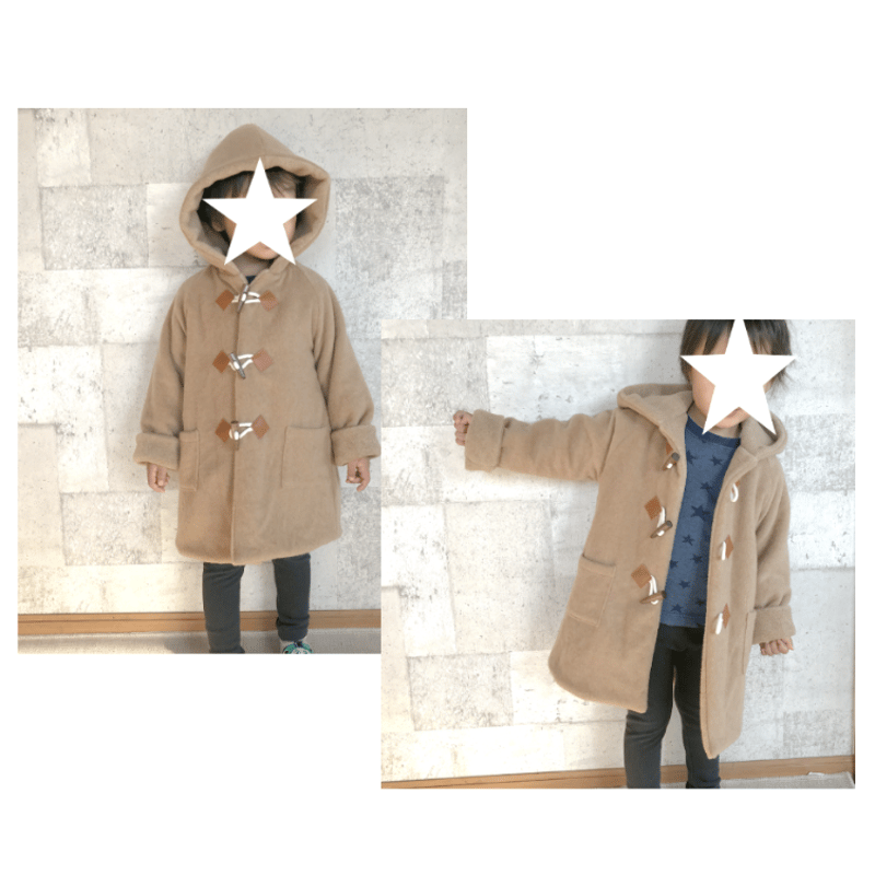 ダッフルコート（150㎝）ダウンロード型紙 | Baby&Kids Handmade