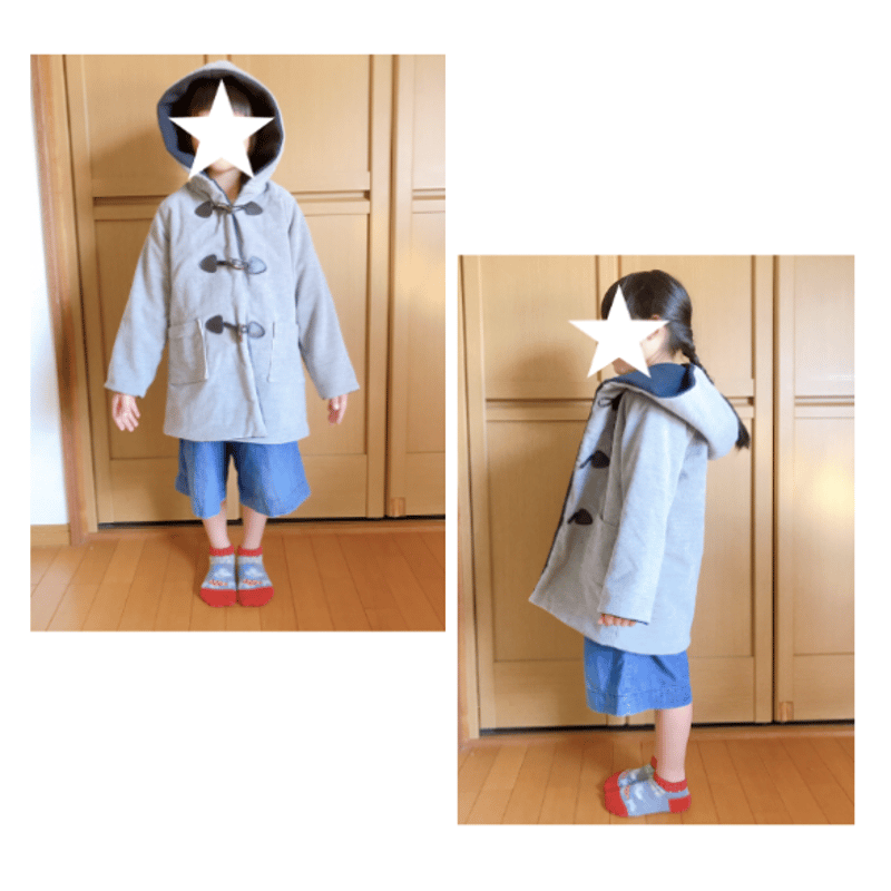 ダッフルコート（150㎝）ダウンロード型紙 | Baby&Kids Handmade