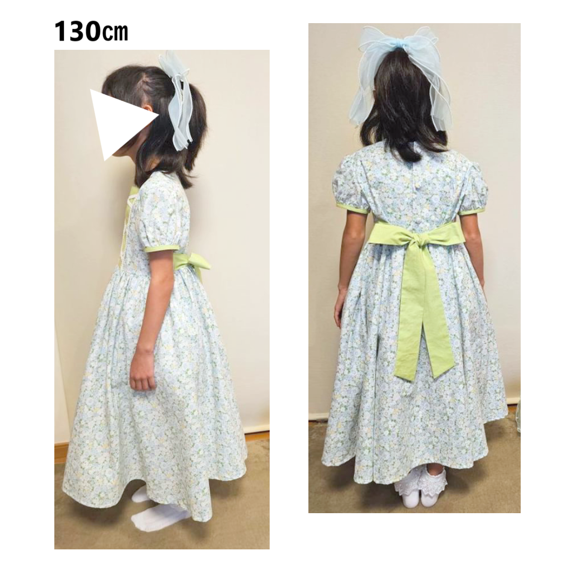 プリンセスワンピース（100㎝）ダウンロード型紙 | Baby&Kids Handmade 