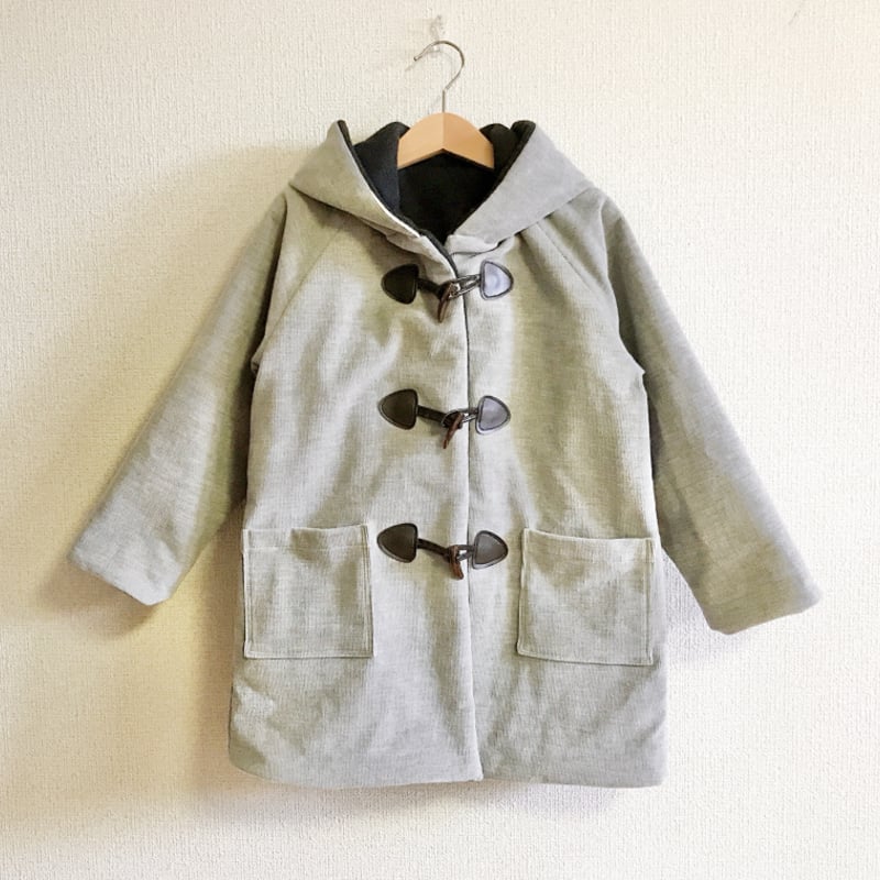 【美品】ワンダフルワールド からし色 親子くまちゃん刺繍 ダッフルコート 希少】ワンダフルワールド 金子功 大きめ☆くま刺繍ダッフルコート☆美