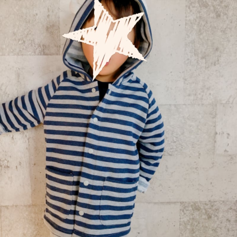 くま耳パーカー（100㎝）ダウンロード型紙 | Baby&Kids Handmade