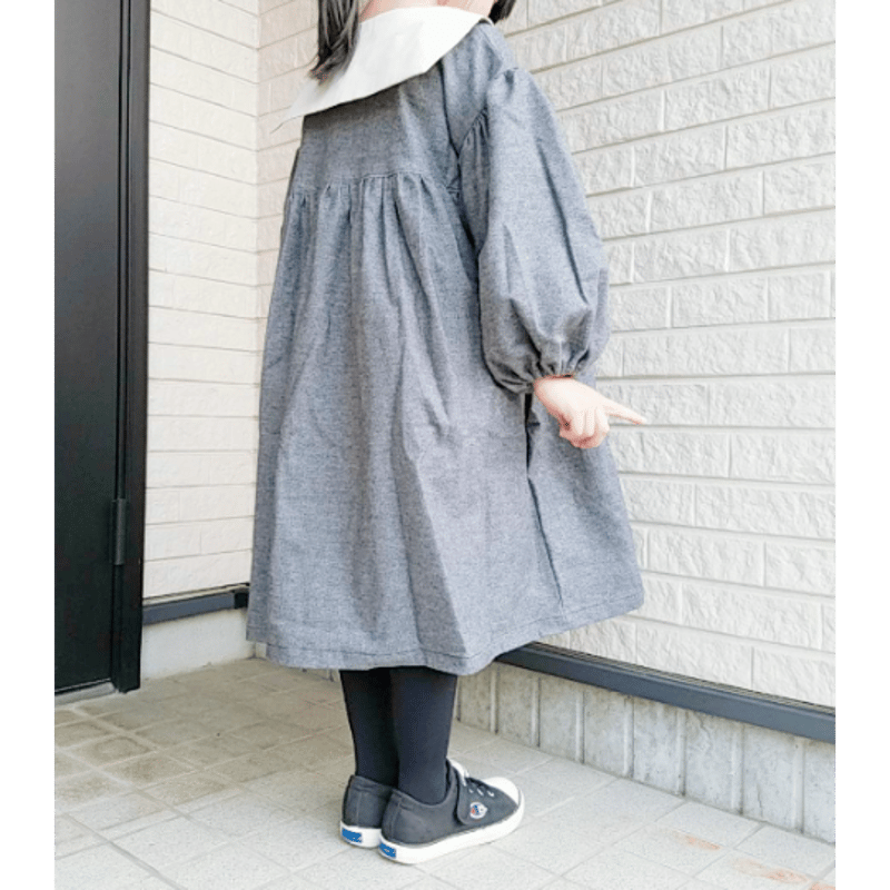 ぽわん袖ワンピース(100㎝)ダウンロード型紙 | Baby&Kids Handmade ぽわん袖ワンピース(100㎝)ダウンロード型紙 | Baby&Kids Handmade