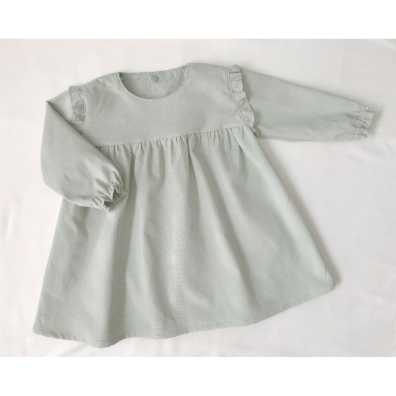 肩フリルヨークワンピース（110㎝）ダウンロード型紙 | Baby&Kids Handmade