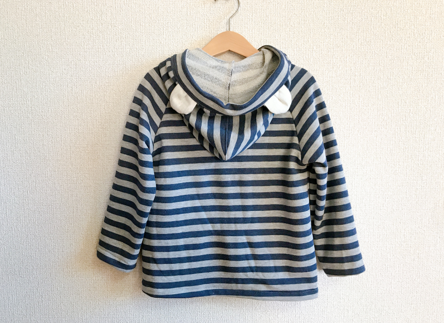くま耳パーカー（110㎝）ダウンロード型紙 | Baby&Kids Handmade