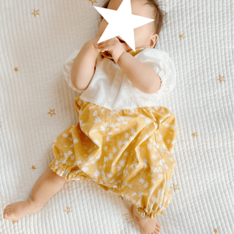 ぽわんそでロンパース（70㎝）ダウンロード型紙 | Baby&Kids Handmade