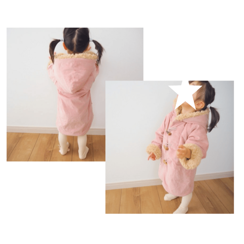 【美品】ワンダフルワールド からし色 親子くまちゃん刺繍 ダッフルコート ダッフルコート（110㎝）ダウンロード型紙 | Baby&Kids Handmade