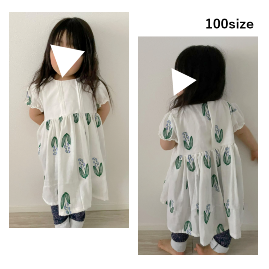 ピンタックワンピース（110㎝）ダウンロード型紙 | Baby&Kids