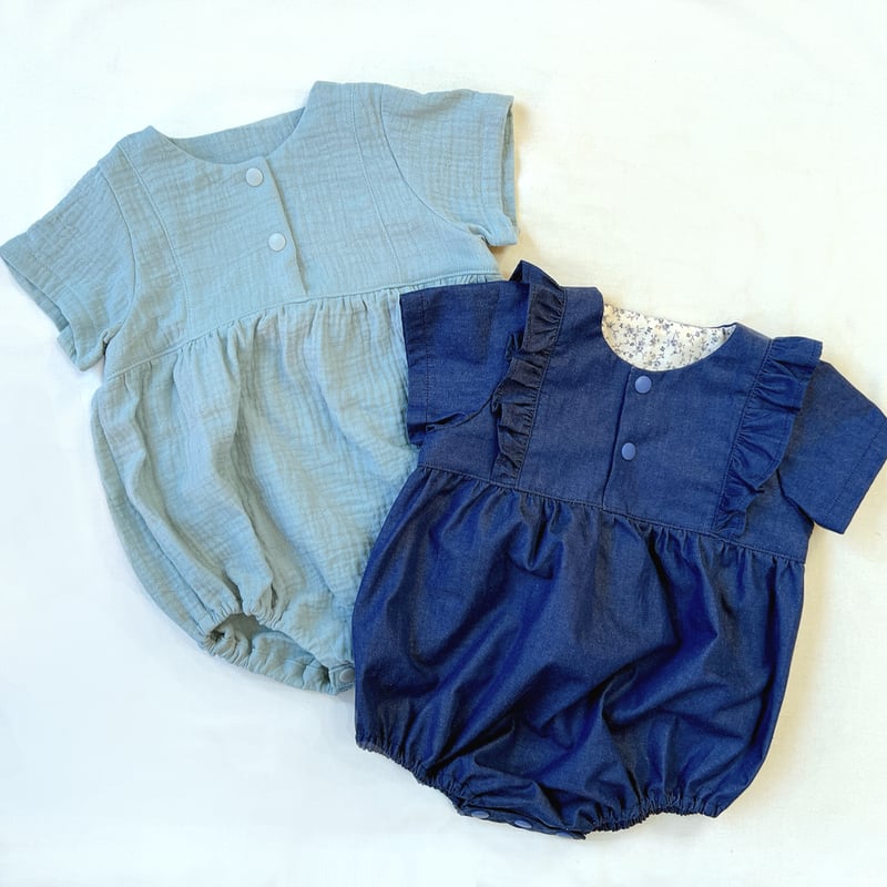 フリル半袖ロンパース（70㎝）ダウンロード型紙 | Baby&Kids Handmade