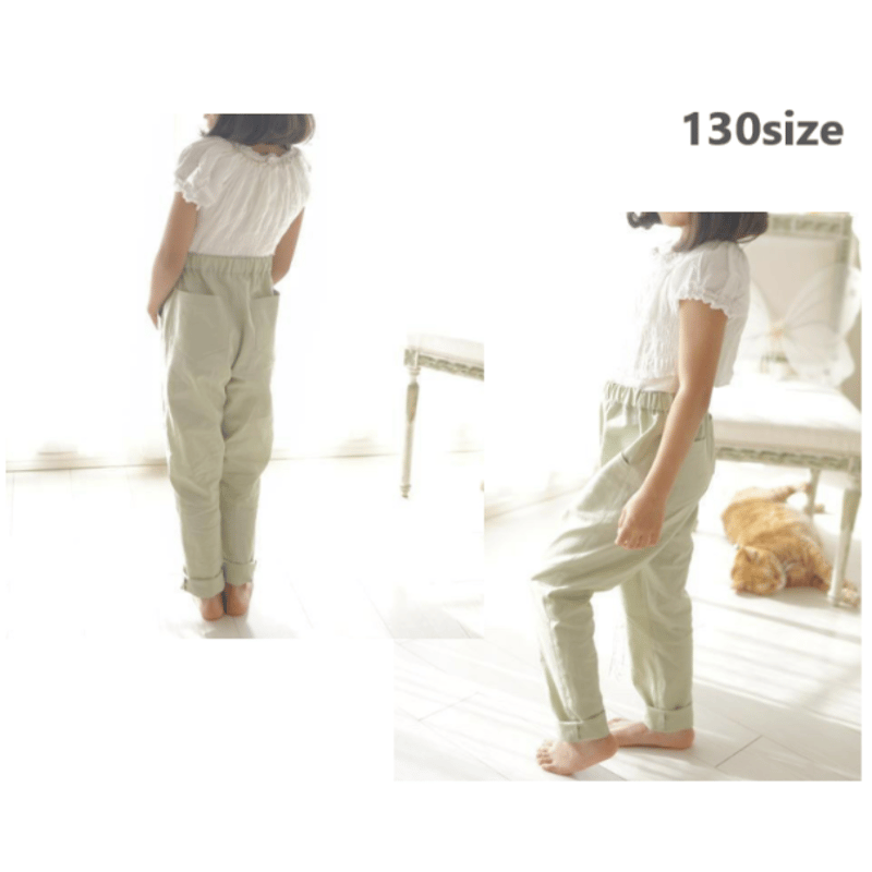 リネン混*デザインテーパードパンツ　handmade 生成り セール】 リネン ワイド テーパード パンツ （パンツ