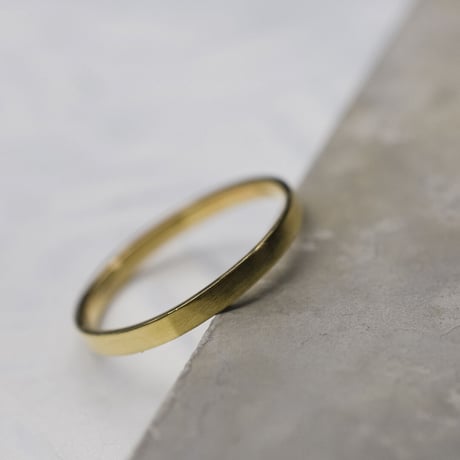 K24GPゴールドシンフラットリング 2.0mm幅 鏡面 3号～27号｜WKH K24GP THIN FLAT RING 2.0 bs gloss｜FA-752