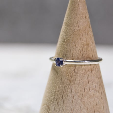 アイオライト ラウンド3mm シルバープレーンリング 1.5mm幅 鏡面 3号～21号｜W.K.W. IOLITE RD3mm PLANE RING 1.5 sv mirror｜FA-280