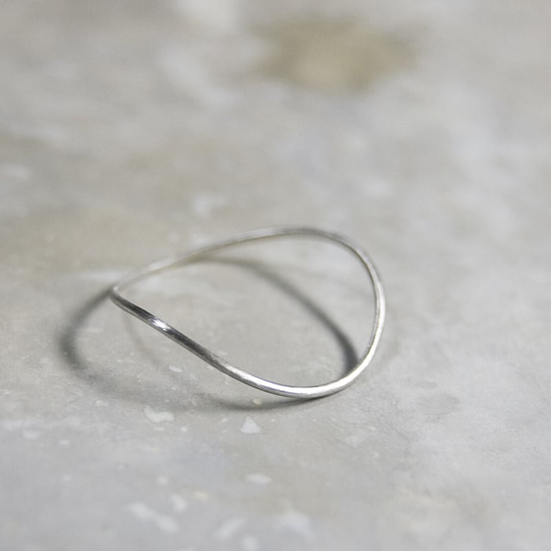 PT900プラチナウェーブプレーンリング 0.8mm幅 つや消し 3号～27号