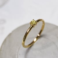 シトリン ラウンド3mm K24GPプレーンリング 1.5mm幅 槌目｜W.K.W. K24GP CITRINE RD3mm PLANE RING 1.5 sv hammer finish｜297