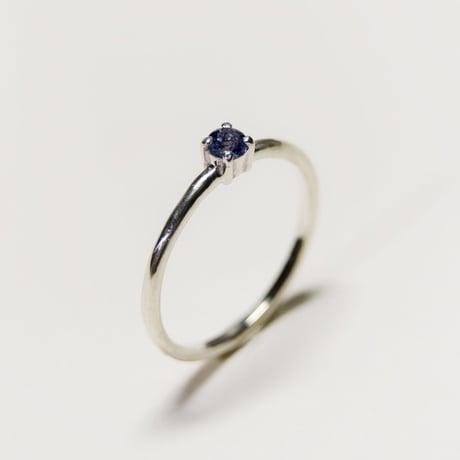 アイオライト ラウンド3mm シルバープレーンリング 1.5mm幅 鏡面 3号～21号｜W.K.W. IOLITE RD3mm PLANE RING 1.5 sv mirror｜FA-280