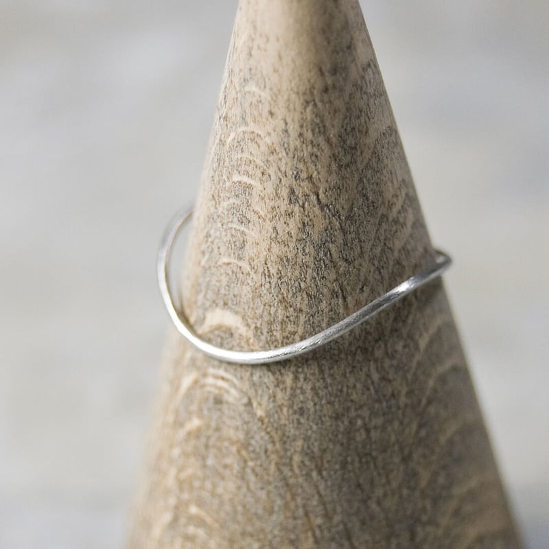 PT900プラチナウェーブプレーンリング 0.8mm幅 つや消し 3号～27号