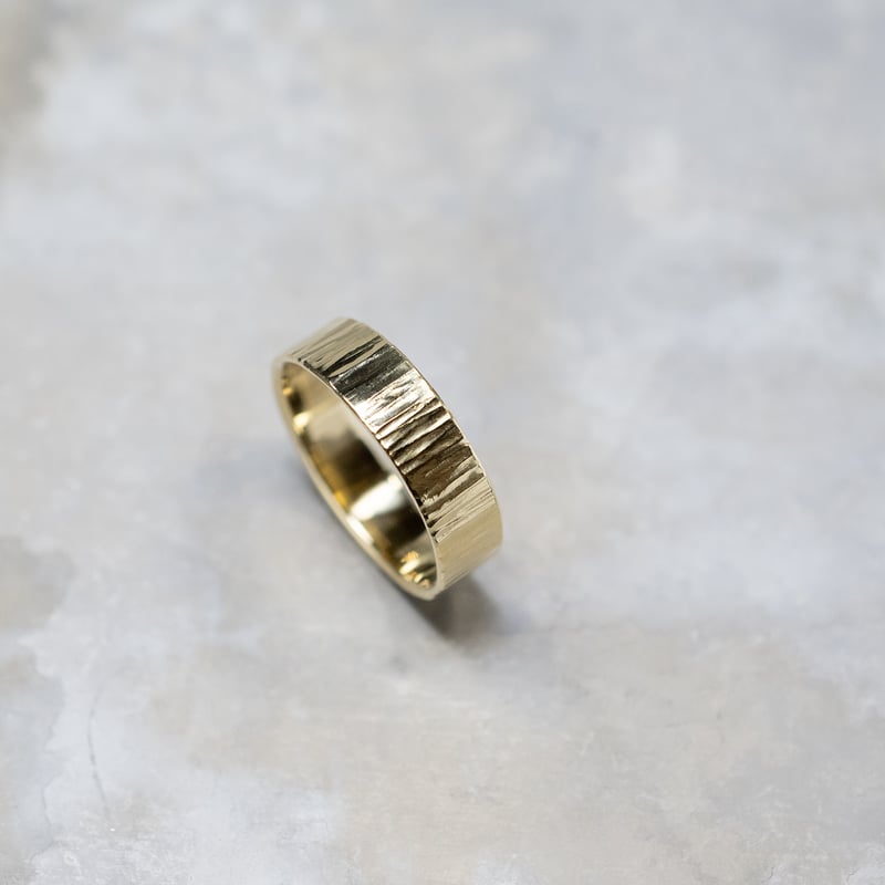 真鍮フラットリング 5.0mm幅 縦槌目｜FA-1117 | WAS KNOT WAS THE