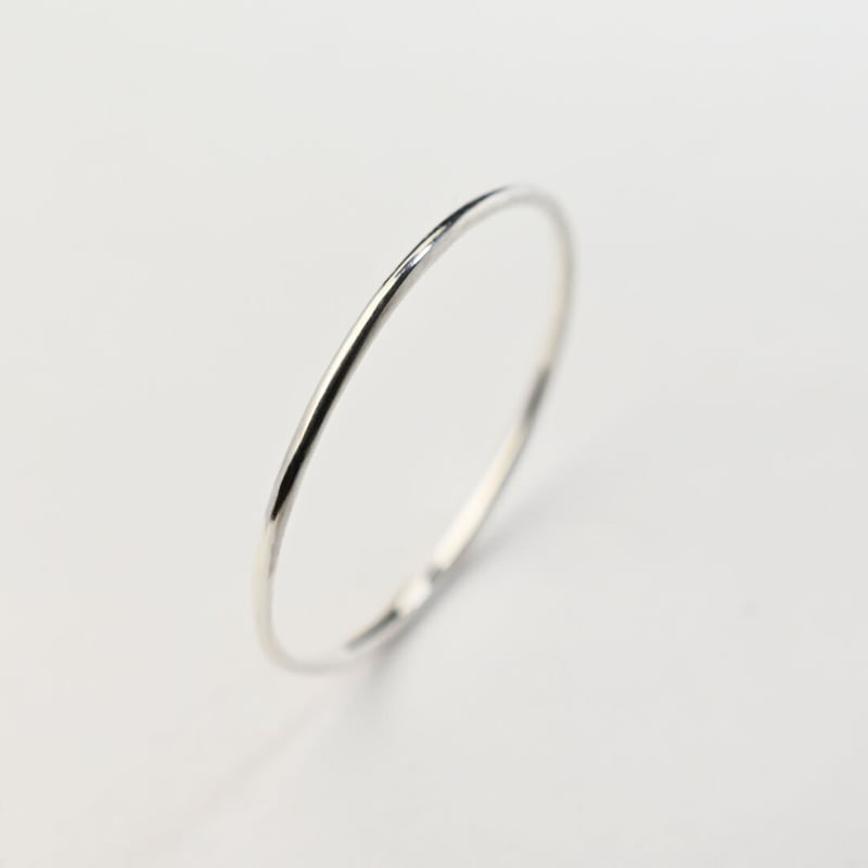 シルバープレーンリング 0.8mm幅 鏡面 3号～27号｜WKH PLAIN RING 0.8