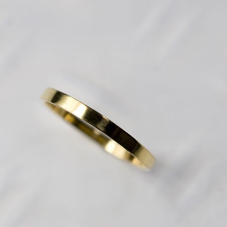K24GPゴールドシンフラットリング 2.0mm幅 鏡面 3号～27号｜WKH K24GP THIN FLAT RING 2.0 bs gloss｜FA-752