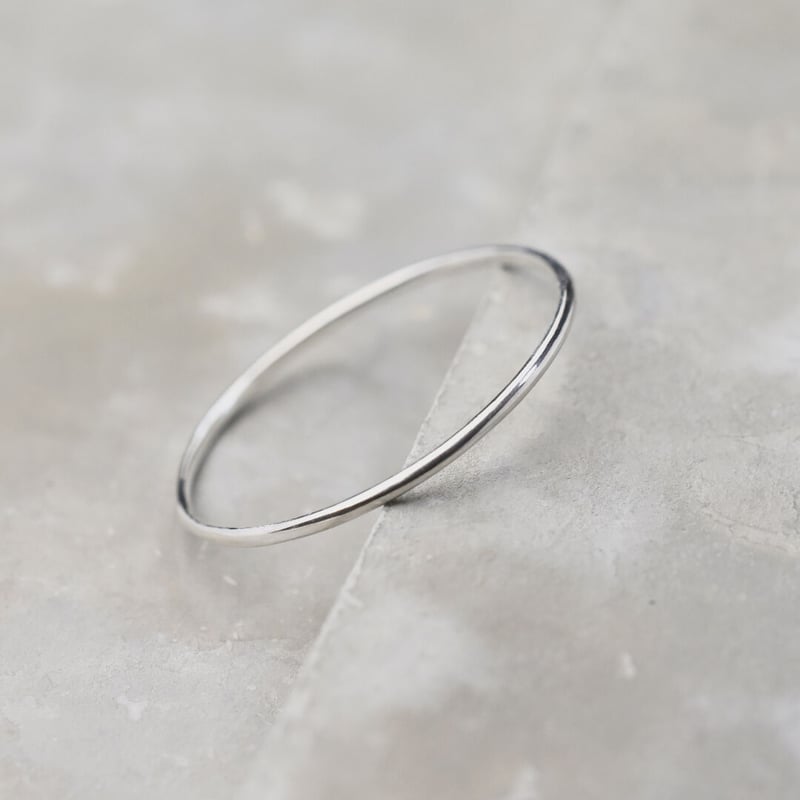 シルバープレーンリング 0.8mm幅 鏡面 3号～27号｜WKH PLAIN RING 0.8