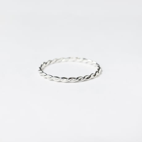 シルバーツイストロープリング 0.8mm×2 鏡面 3号～27号｜WKH TWIST ROPE RING 0.8×2 sv gloss｜FA-1078